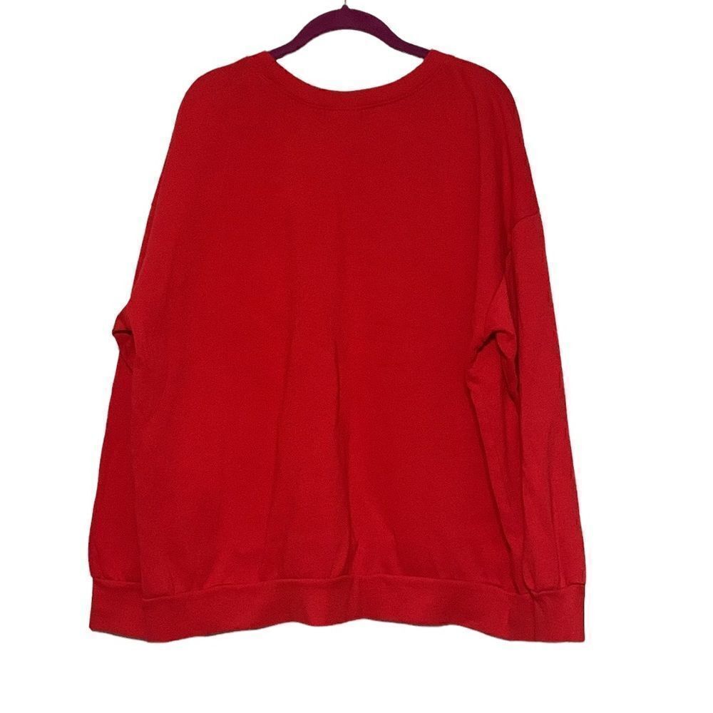 Disney Sweatshirt Junior's Size XXL Mickey Mouse Red - Picture 6 of 8